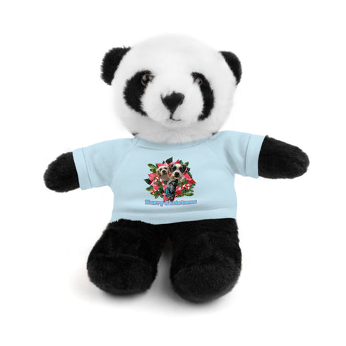 Custom Photo Festive Poinsettia Stuffed Animals with Tee